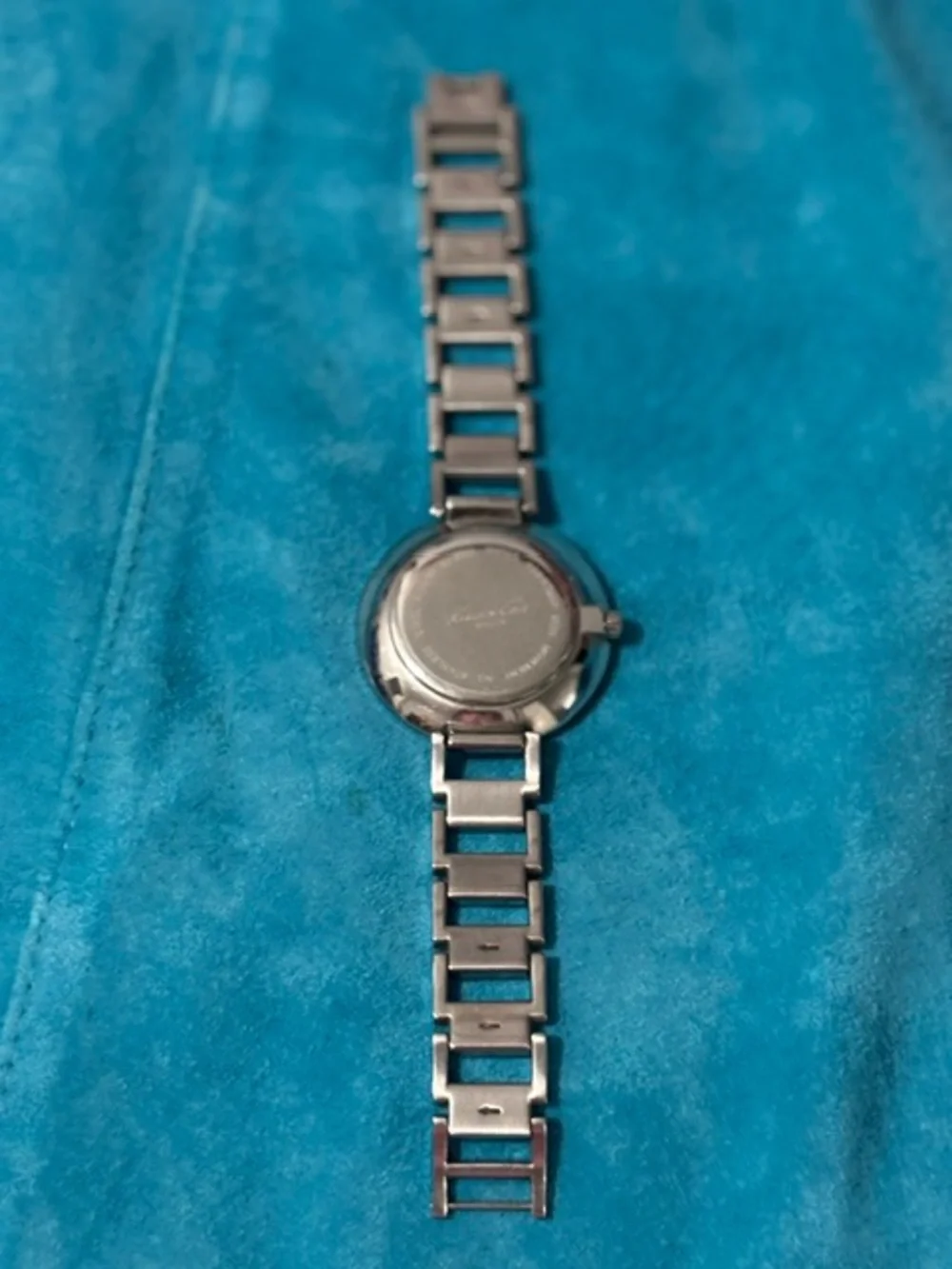Ladies’ Kenneth Cole Stainless Steel White Shell Dial Wrist Watch